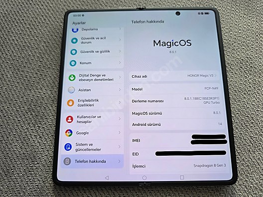 İkinci El ve Sıfır Alışveriş / Cep Telefonu & Aksesuar / Cep Telefonu / Honor / Magic V3