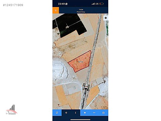 EĞRİBAYATTA KARAÖMERLERE SINIR 8937 METRE SATILIK TARLA #1245171909