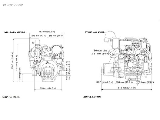 YANMAR 2YM15 DİZEL DENİZ MOTORU 14HP MEKANİK ŞANZIMAN Türkiye'nin