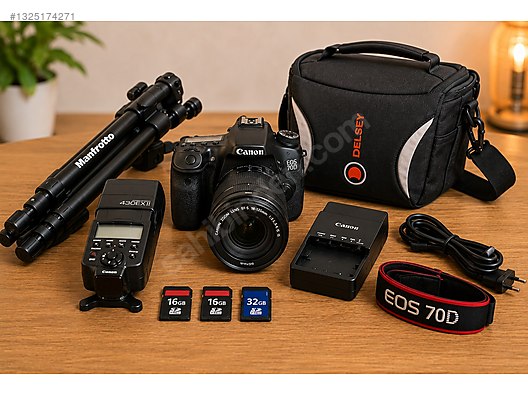 ひ*り様 Canon EOS 70D 箱付　フルセット DSLR / Canon / EOS 70D / Canon EOS 70D Komple Fotoğrafçılık Seti