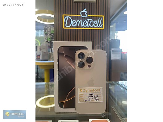 Resim Apple iPhone 16 Pro İkinci El TR | 256 GB | Çöl Titanyum 