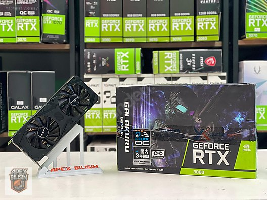 Galax Galakuro RTX 3060 1 Click OC 12 GB 192 BİT SIFIR GİBİ KART