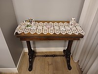 19.yüzyıl antika masif maun oyun masası