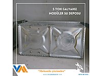 İSKANA UYGUN 5 TON GALVANİZ MODÜLER SU DEPOSU - VORA MEKANİK -