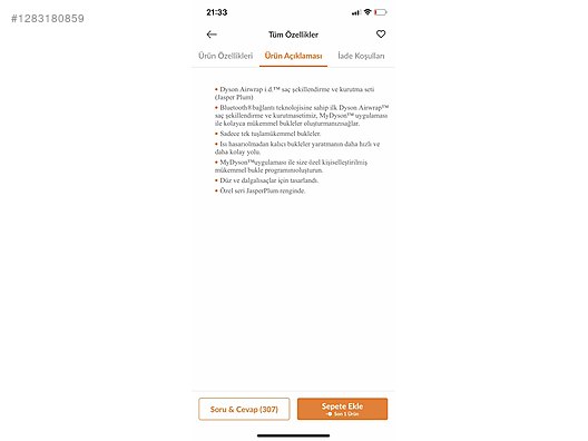 İkinci El ve Sıfır Alışveriş / Kişisel Bakım & Kozmetik / Saç Bakımı / Şekillendirme / Şekillendirici