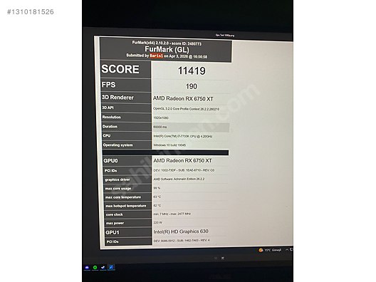 XFX Radeon RX 6750 XT - Tertemiz, DDR5'e Geçiş Sebebiyle Satılık