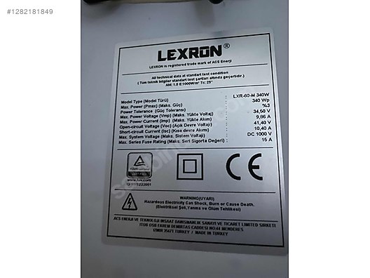 Güneş Enerjisi Sistemi - Lexron 340w güneş paneli