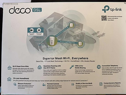 Deco 73 Router Deco X73-DSL AX5400 VDSL-FİBER Mesh Wi-Fi 6 Sistemi 3 Pack sahibinden ...