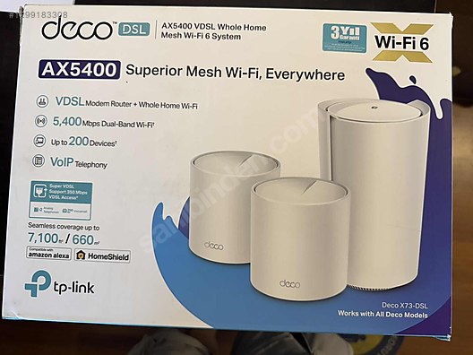 Deco 73 Router Deco X73-DSL AX5400 VDSL-FİBER Mesh Wi-Fi 6 Sistemi 3 Pack sahibinden ...