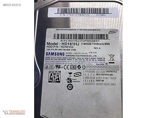 80 gb hard disk samsung 121 gb 160