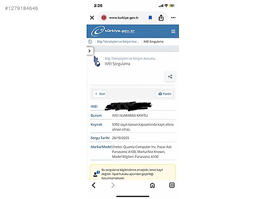 İkinci El ve Sıfır Alışveriş / Cep Telefonu & Aksesuar / Cep Telefonu / Panasonic / A 100