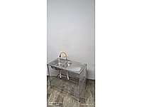 paslanmaz krom evye lavabo ve tezgah