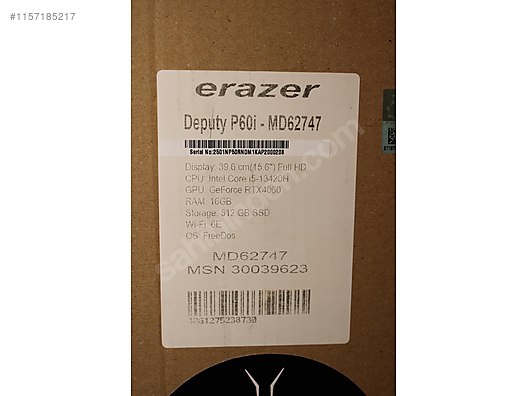 Erazer Oyuncu Laptop