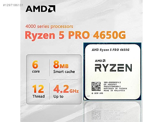 AMD Ryzen 5 PRO 4650G 6 Çekirdek AM4 APU işlemci sahibinden.comda