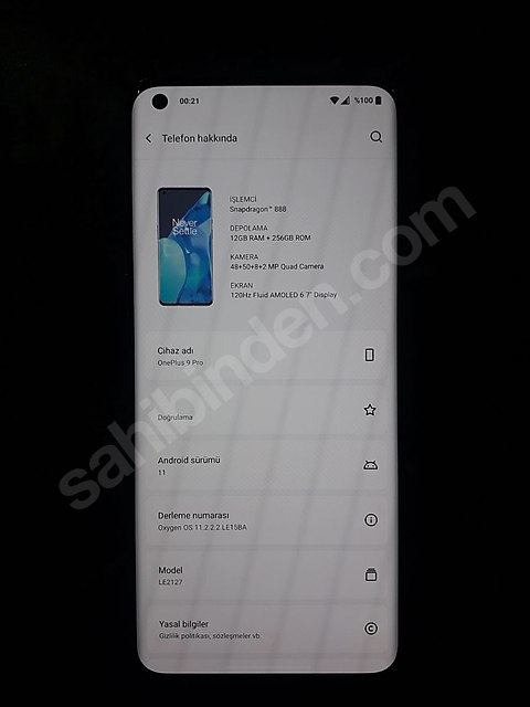 ONEPLUS 9PRO KAYITLI SORUNSUZ