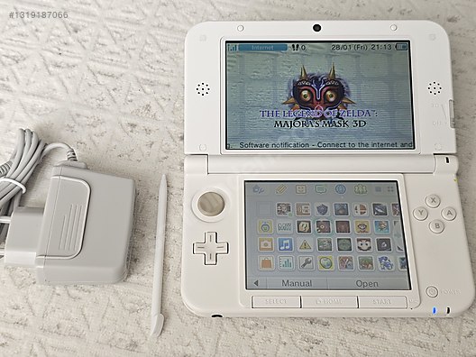 Nintendo 3DS XL, Beyaz, 64GB SD Kart ve CFW yüklü on sahibinden