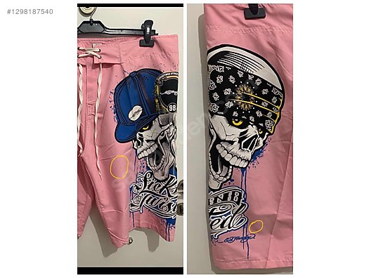 Ed Hardy 48/38 beden kuru kafa deniz şortu - Erkek Şort & Kapri