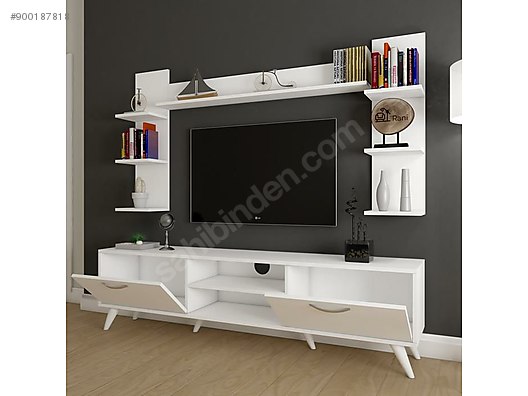 Duvar Rafli Kitaplikli Tv Unitesi Duvara Monte Dolapli Modern Ay Tv Unitesi Ilanlari Sahibinden Com Da 900187818