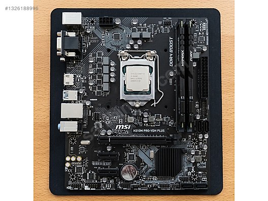 msi h310m anakart i-5 9600k islemci ve 2x8 ddr 4 ram 2666mhz kap