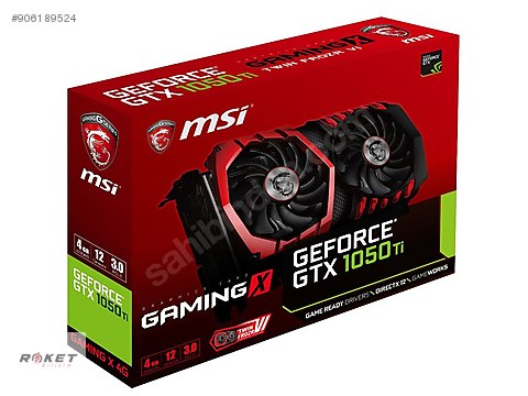 Msi Gtx 1050 Ti Gaming X 4g 4gb Gddr5 128bit Nvidia Ekran Karti Msi Ekran Karti Ilanlari Sahibinden Com Da