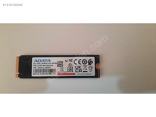 ADATA LEGEND 800 500 GB M.2 SSD sahibinden.comda - 1316190048