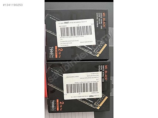 WD Black SN850 2TB NVMe SSD Sıfır Kutusunda sahibinden.comda