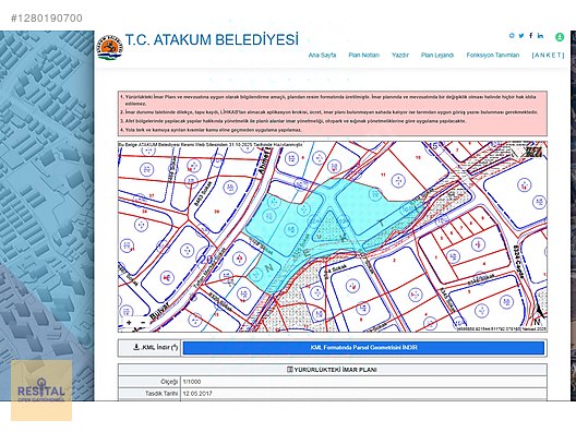 TAFLAN'DA İMAR ONAYINDA SATILIK TARLA HİSSESİ