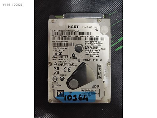 İkinci El ve Sıfır Alışveriş / Bilgisayar / Dizüstü (Notebook) / Donanım / Harddisk