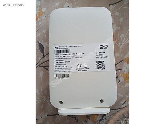 ZTE ZXHN H1601-P Wi-Fi 6 AX3000 Premium VDSL Modem sahibinden