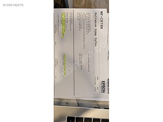 Epson WF-C878R A3+ Renkli Tanklı Fotokopi-Tarama-Faks Az Kulla