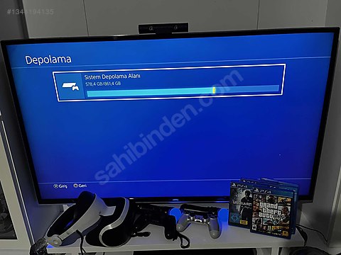 PS4 Pro 1TB CUH-7016B + PS VR + Move + Kamera + 2 Kol + 5 Oyun