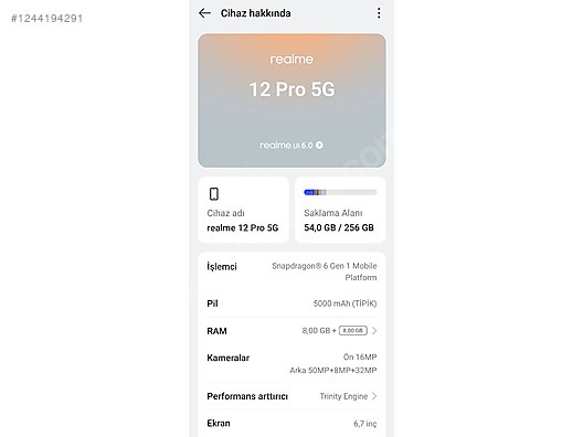 İkinci El ve Sıfır Alışveriş / Cep Telefonu & Aksesuar / Cep Telefonu / Realme / 12 Pro