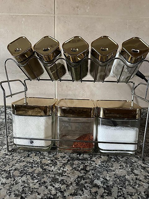 Cam baharatlık seti