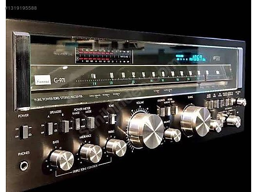 Sansui Receiver Amfi - Sansui G-971 Nadir Black Face Canavar