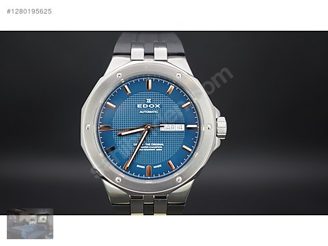 Edox / Edox Delfin Çelik 43mm Mavi Kadran SIFIR Ref:88005 on
