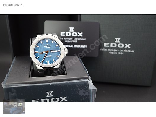 Edox / Edox Delfin Çelik 43mm Mavi Kadran SIFIR Ref:88005 on