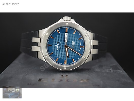 Edox / Edox Delfin Çelik 43mm Mavi Kadran SIFIR Ref:88005