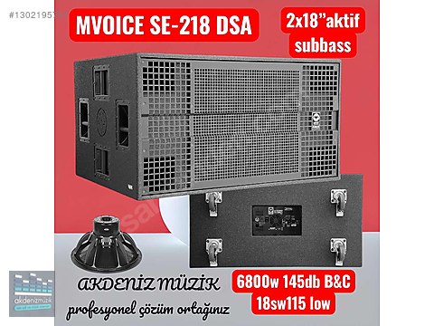 MVOICE SE218DSA 2X18'' 6800W DSP AKTİF SUBB BASS HOPARLÖR