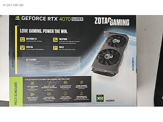 SIFIR KAPALI KUTU 4070 SUPER - Zotac Ekran Kartı İlanları sahibinden.com'da