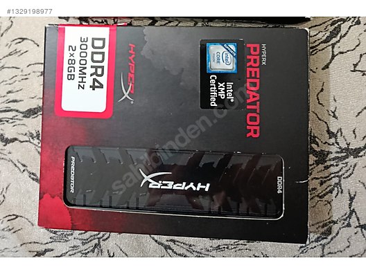 DDR4 3000 MHZ 8X2 16 GB RAM (HYPERX PREDATOR) CL15 on sahibinden
