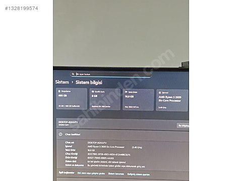 Toplama / Ryzen 5 2600 / XFX RX 580 8 GB sahibinden.comda - 1328199574