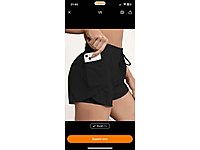 Siyah Elastik Bel Mini Spor Şort