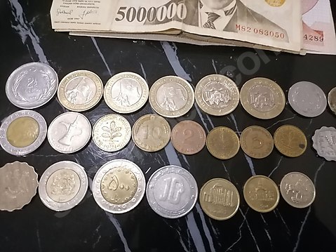 KOLEKSIYON Tarihi yabanci ve Turk paralari