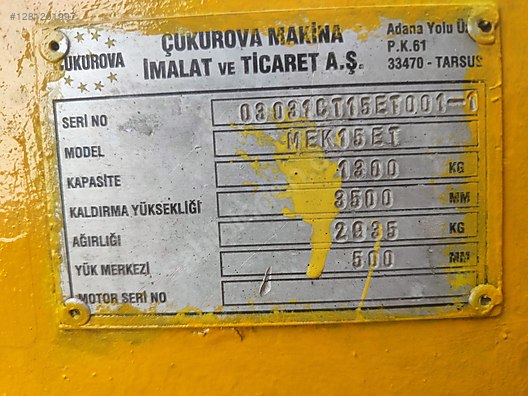 Machinery / Industrial / Carrying & Stacking Equipment / Forklifts / For Sale / Çukurova Makina