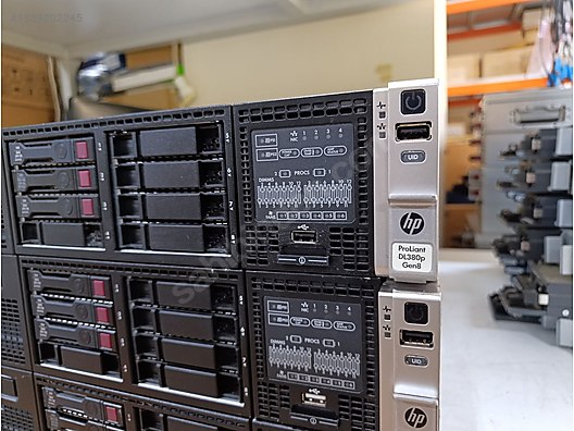 HP DL380p G8 2X E5-2650 128GB RAM 3X 300 SAS DİSK ÇİFT POWER