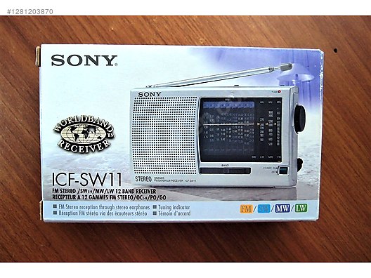 Sony Analog Portatif Radyo - SONY ICF-SW11 FM STEREO /SW1-9/MW/LW