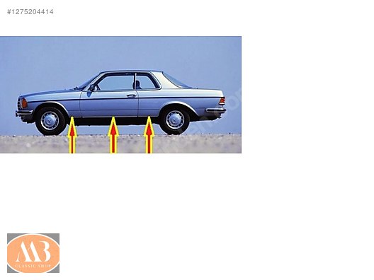 MERCEDES W123 COUPE ALT MARŞPİYER ÇITA TAKIMI 6 PARÇA SET SIFIR