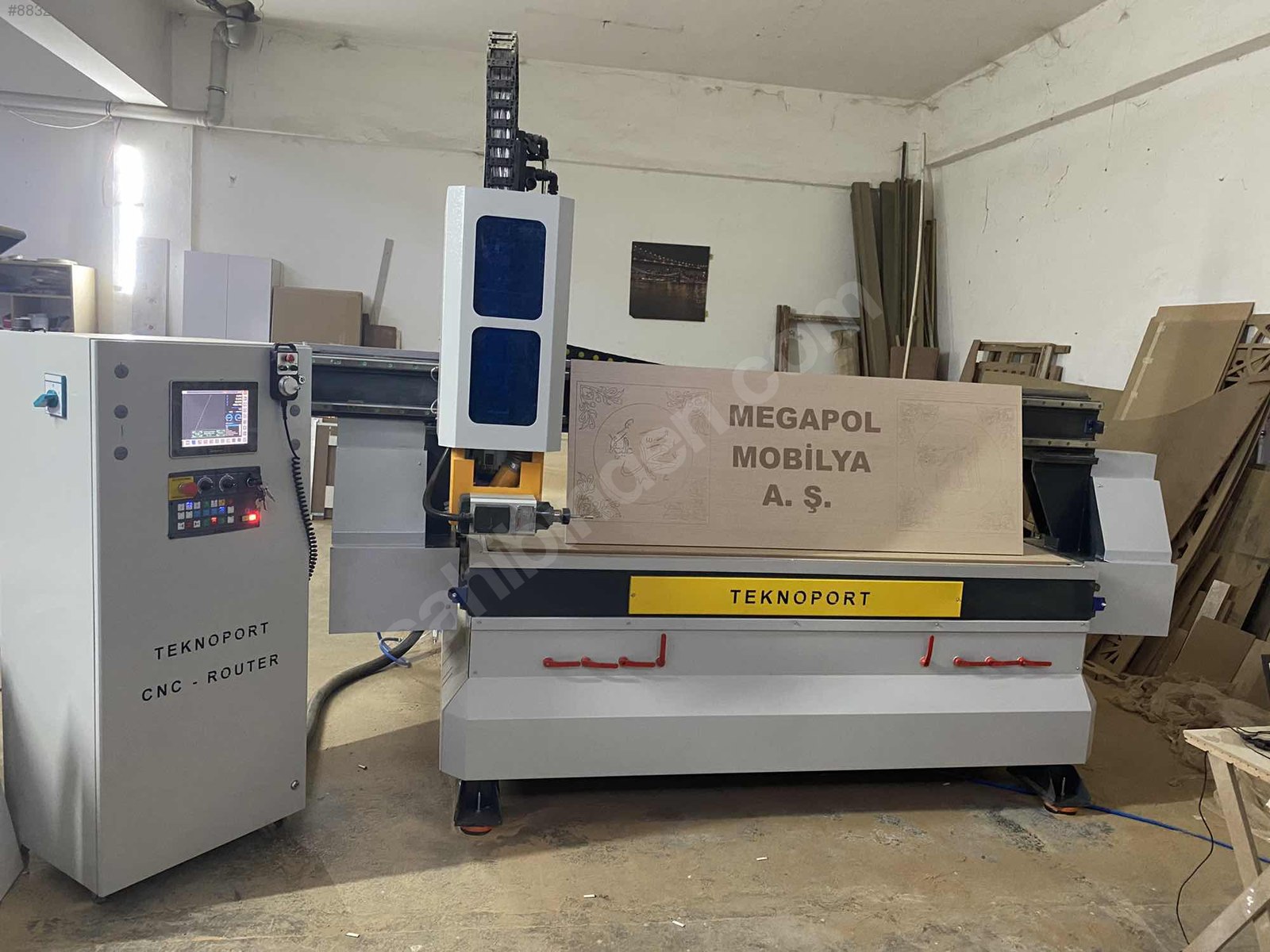 TEKNOPORT CNC 21/37KAPI KİLİT KOL AÇMA SERVO LNC VAKUM Ahşap