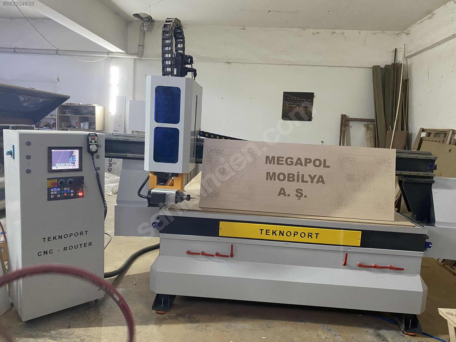 TEKNOPORT CNC 21/37KAPI KİLİT KOL AÇMA SERVO LNC VAKUM Ahşap