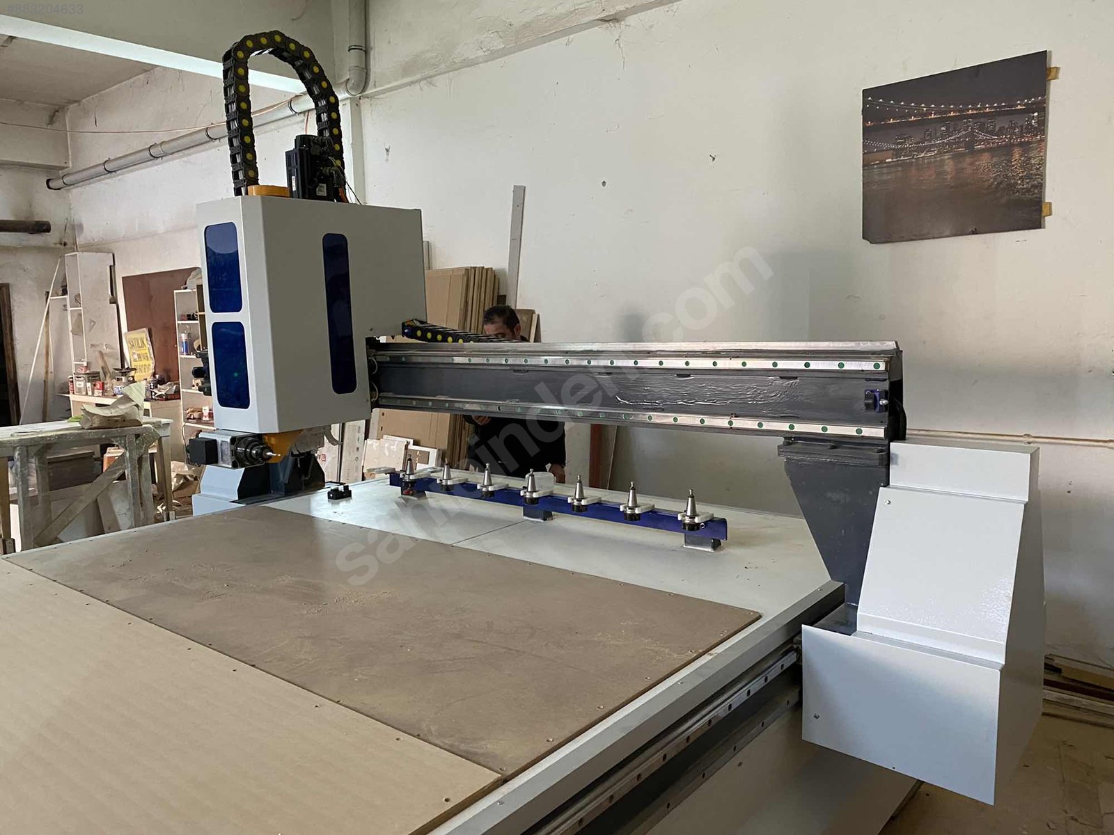 TEKNOPORT CNC 21/37KAPI KİLİT KOL AÇMA SERVO LNC VAKUM Ahşap